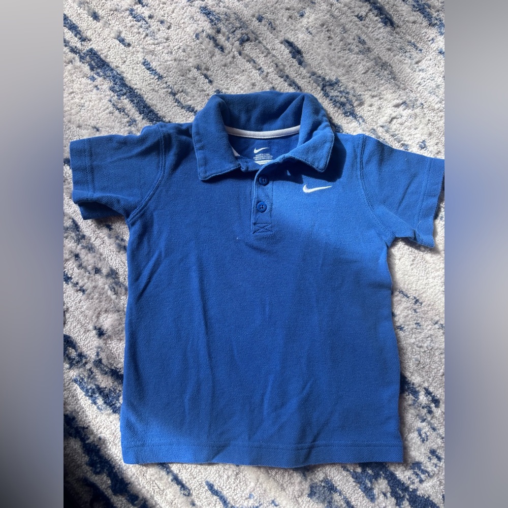 Kids (4T) Blue Nike collar/polo style shirt